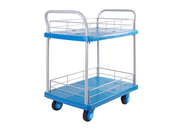 Double-Layer Plastic Hand Trolley-PLA150-T2-HL2-D