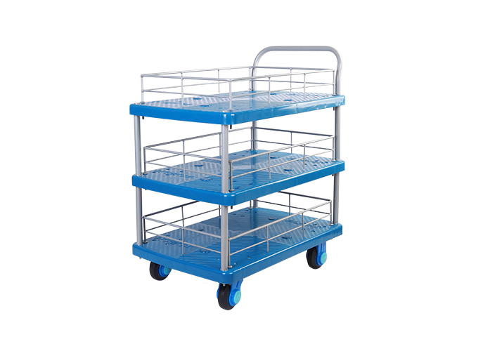 Triple-Layer Plastic Hand Trolley-PLA150-T3-HL3