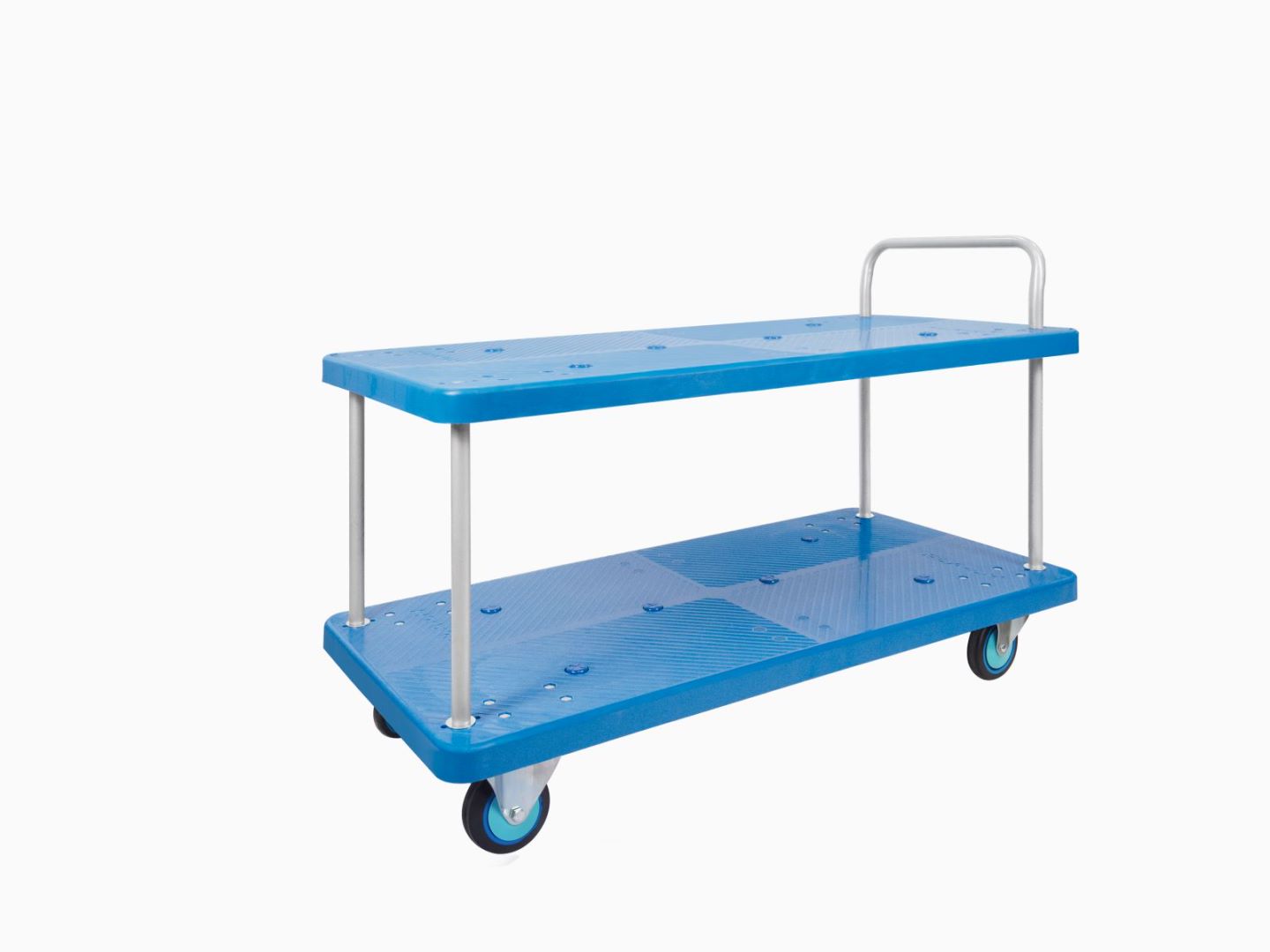 Double-Layer Plastic Hand Trolley-PLA400Y-T2