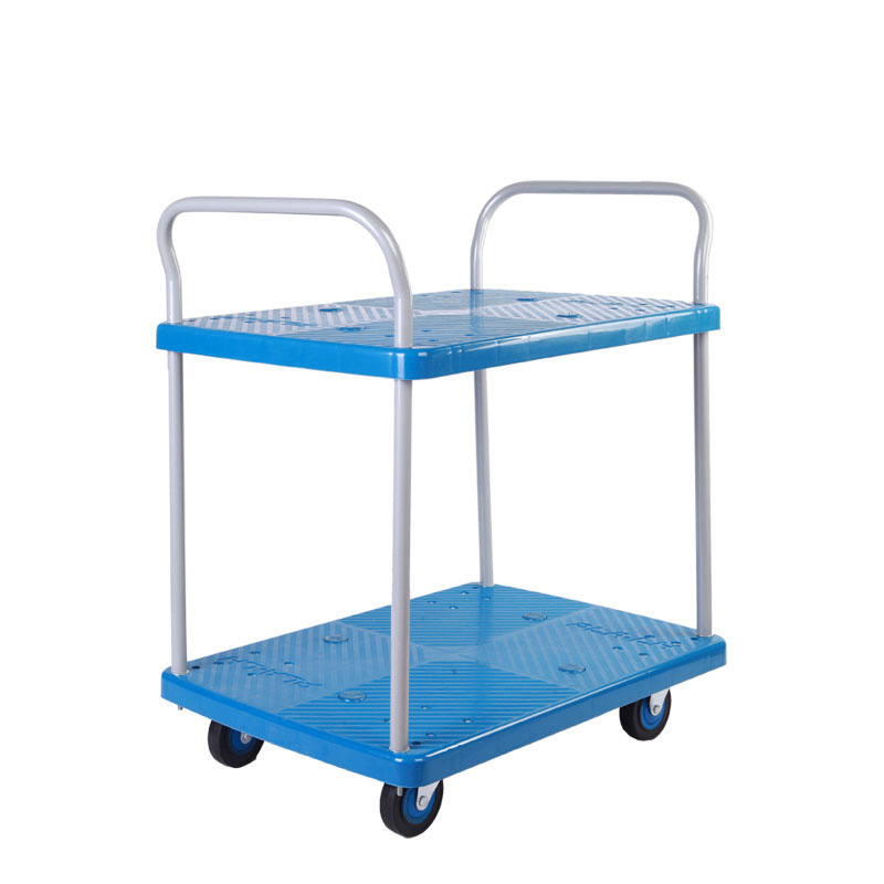 Double-Layer Plastic Hand Trolley-PLA150Y-T2-D