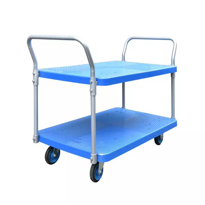 Double-Layer Plastic Hand Trolley-PLA600Y-T2-D