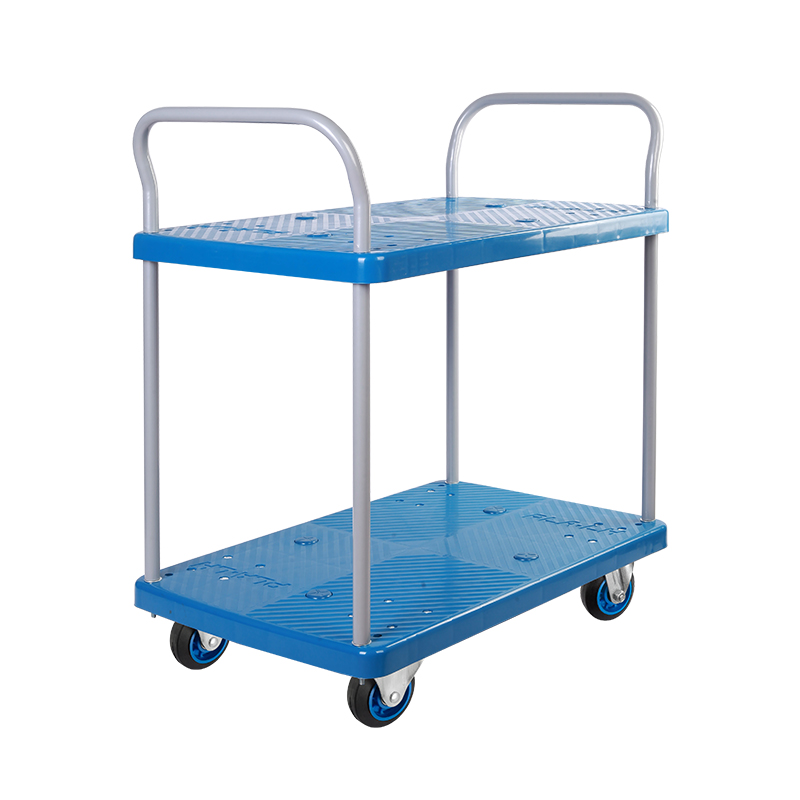 Double-Layer Plastic Hand Trolley-US300R-T2-D