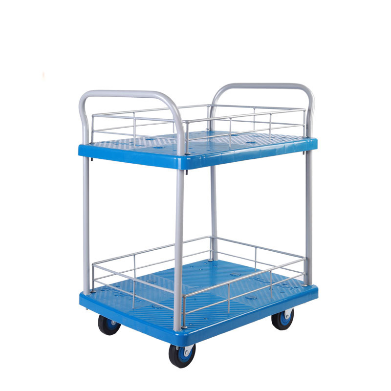 Double-Layer Plastic Hand Trolley-PLA150-T2-HL2-D