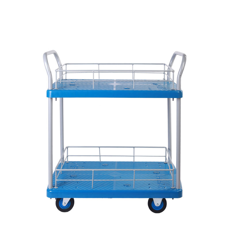 Double-Layer Plastic Hand Trolley-PLA300Y-T2-HL2