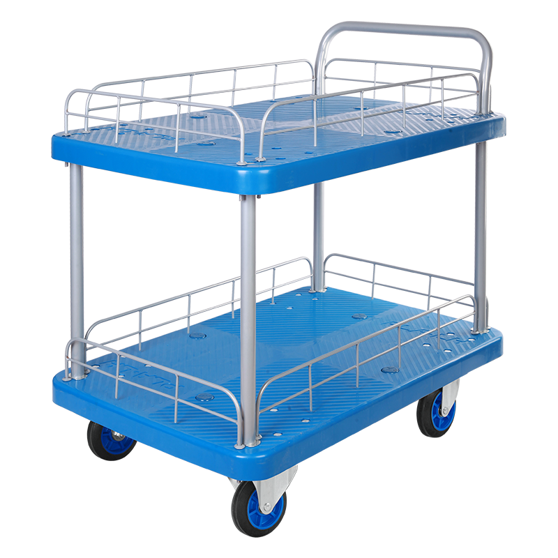 Double-Layer Plastic Hand Trolley-US300P-T2-HL2