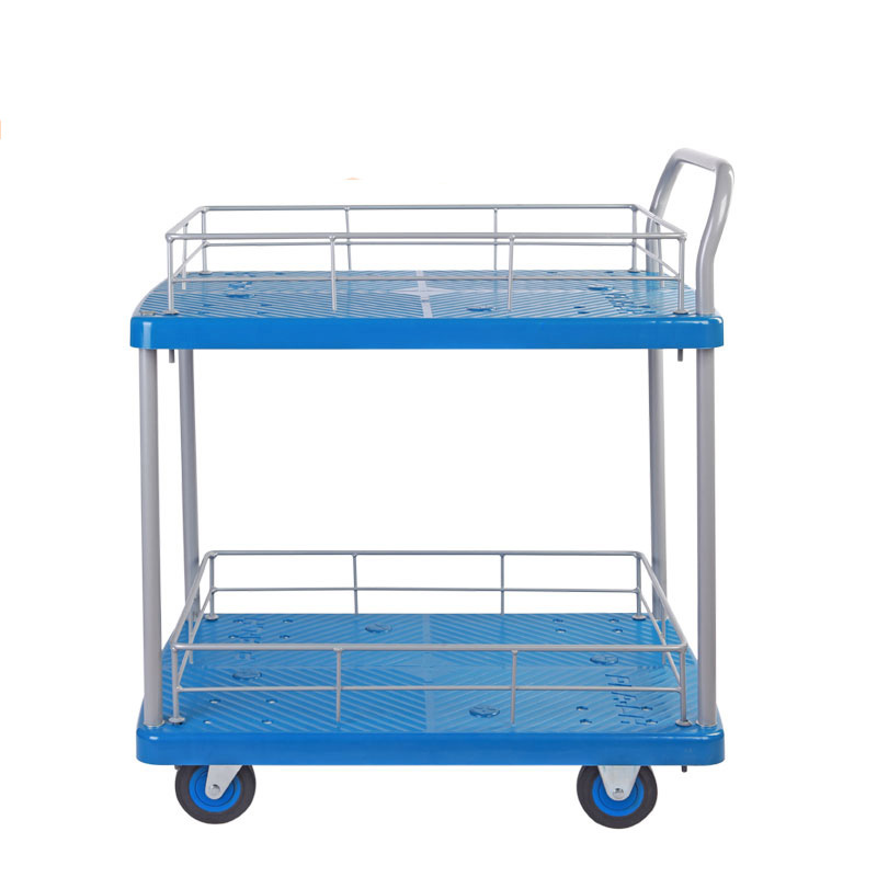 Double-Layer Plastic Hand Trolley-PLA250Y-T2-HL2