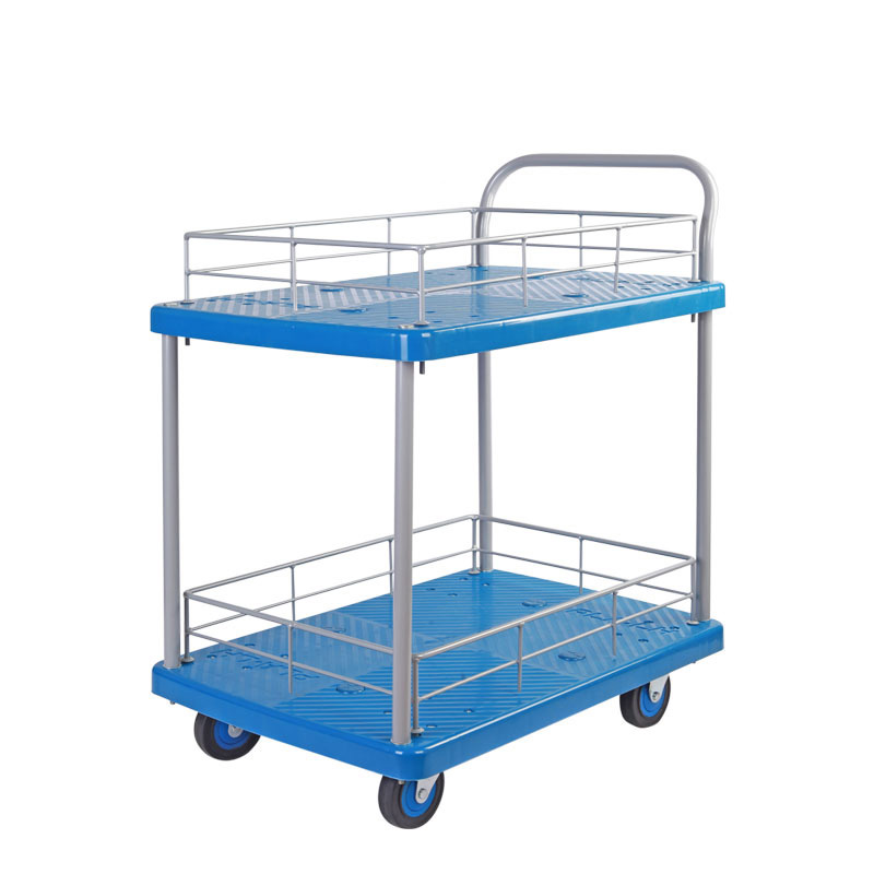 Double-Layer Plastic Hand Trolley-PLA400Y-T2-HL2