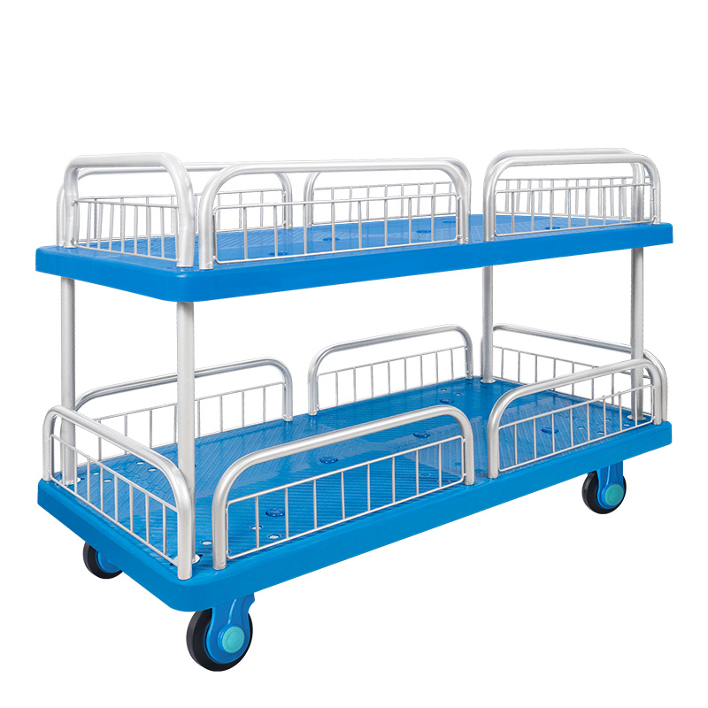 Double-Layer Plastic Hand Trolley-PLA400-T2-HL2-D