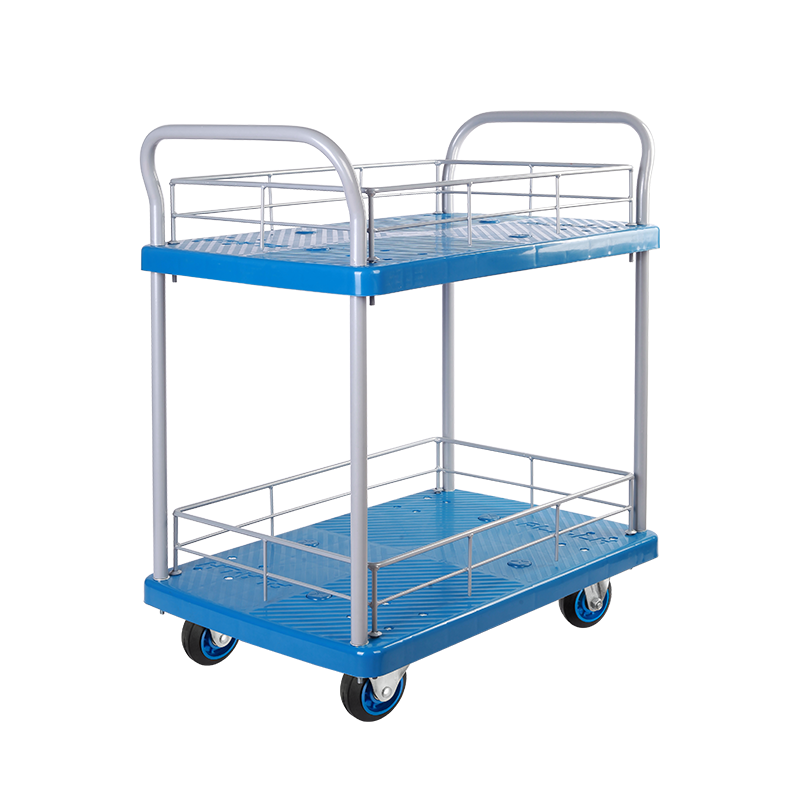 Double-Layer Plastic Hand Trolley-PLA150Y-T2-HL2-D