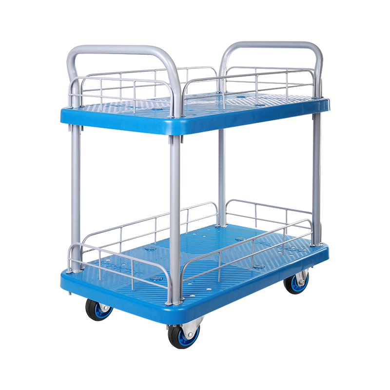 Double-Layer Plastic Hand Trolley-PLA200Y-T2-HL2-D