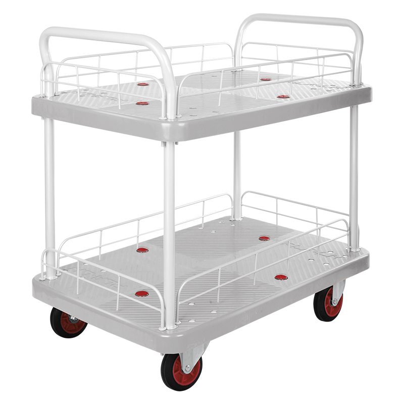 Double-Layer Plastic Hand Trolley-US300R-T2-HL2-D