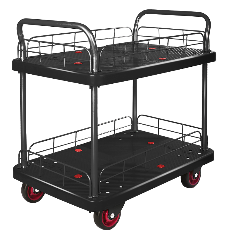 Double-Layer Plastic Hand Trolley-US300P-T2-HL2-D