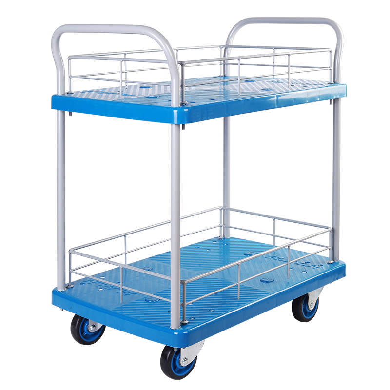 Double-Layer Plastic Hand Trolley-US150P-T2-HL2-D