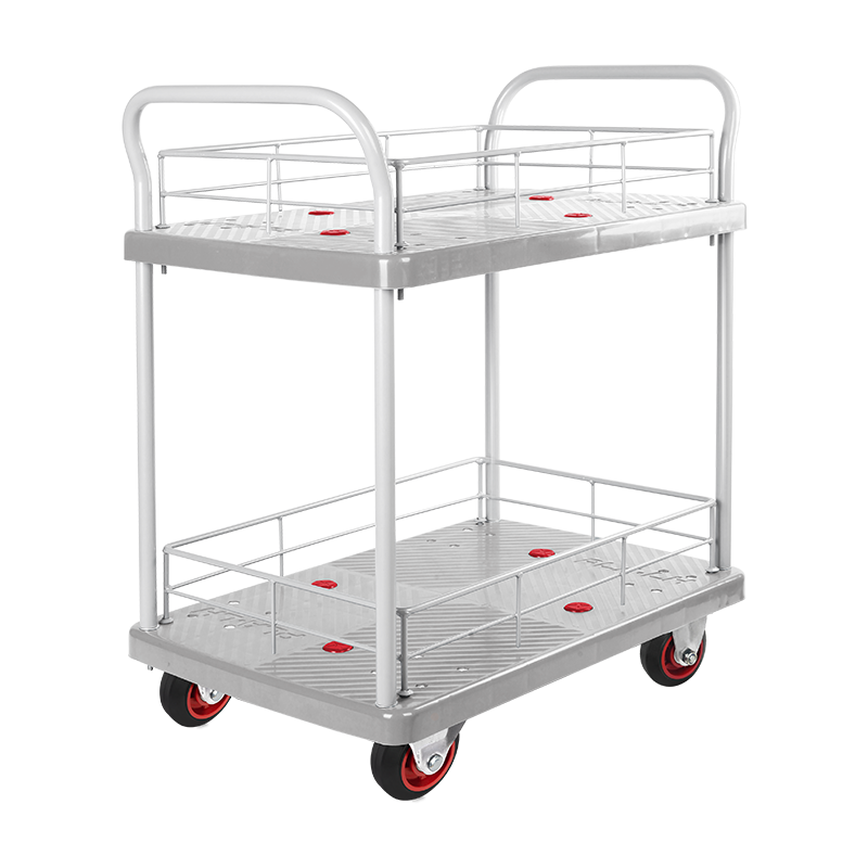 Double-Layer Plastic Hand Trolley-US150R-T2-HL2-D