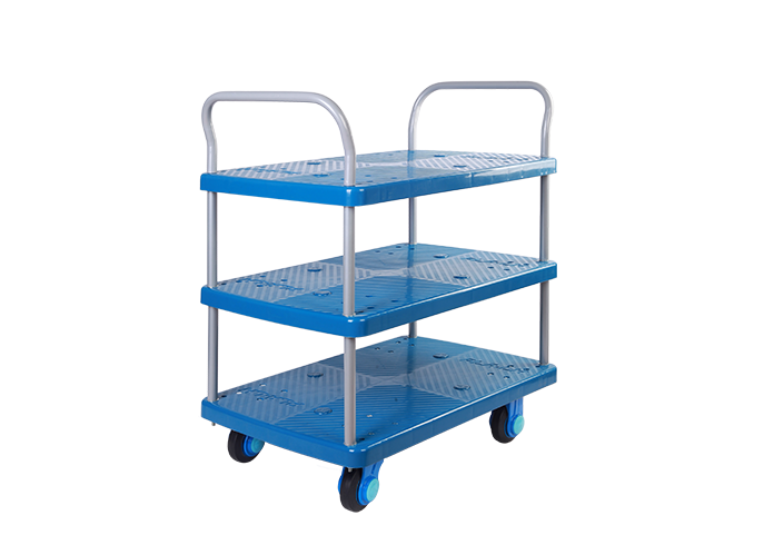 Triple-Layer Plastic Hand Trolley-PLA150-T3-D