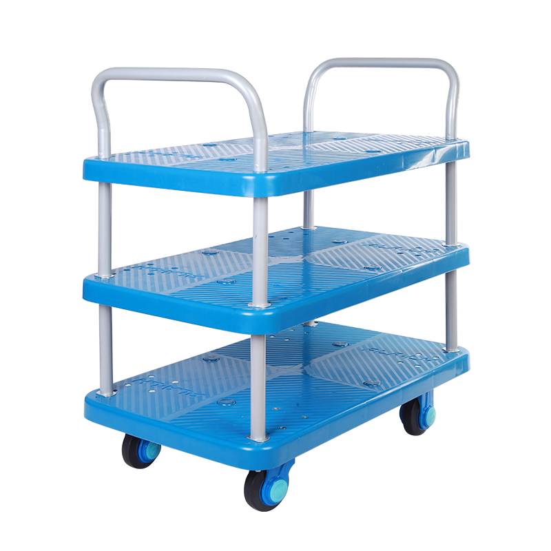 Triple-Layer Plastic Hand Trolley-PLA200-T3-D