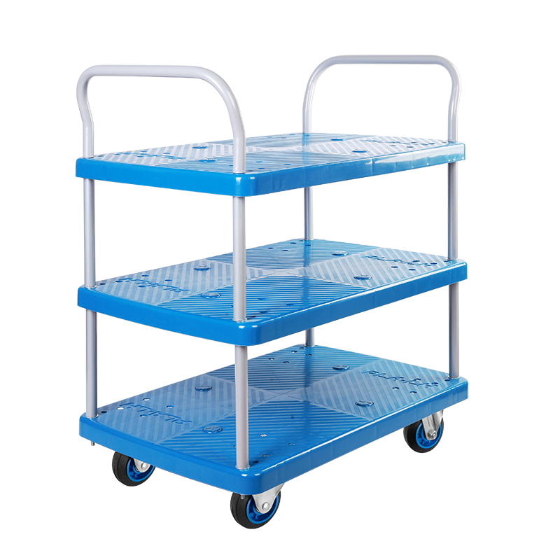 Triple-Layer Plastic Hand Trolley-PLA150Y-T3-D