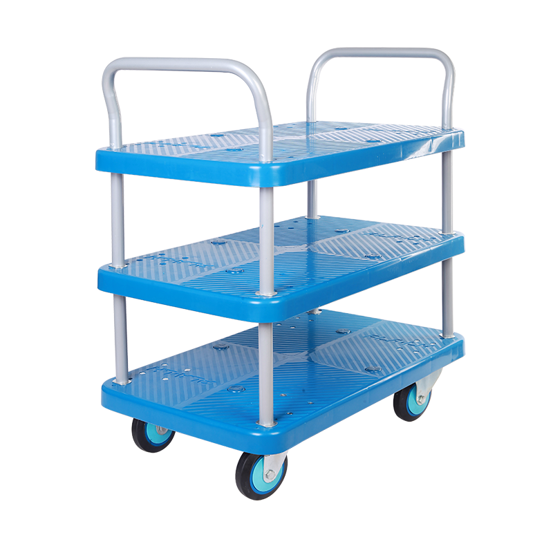 Triple-Layer Plastic Hand Trolley-PLA250Y-T3-D