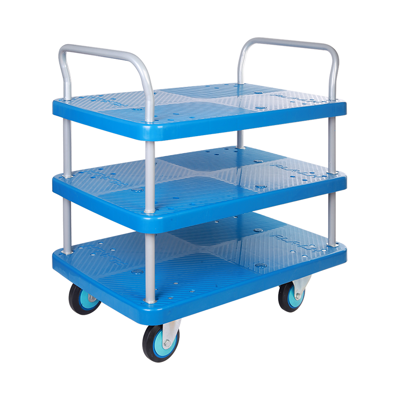 Triple-Layer Plastic Hand Trolley-PLA300Y-T3-D