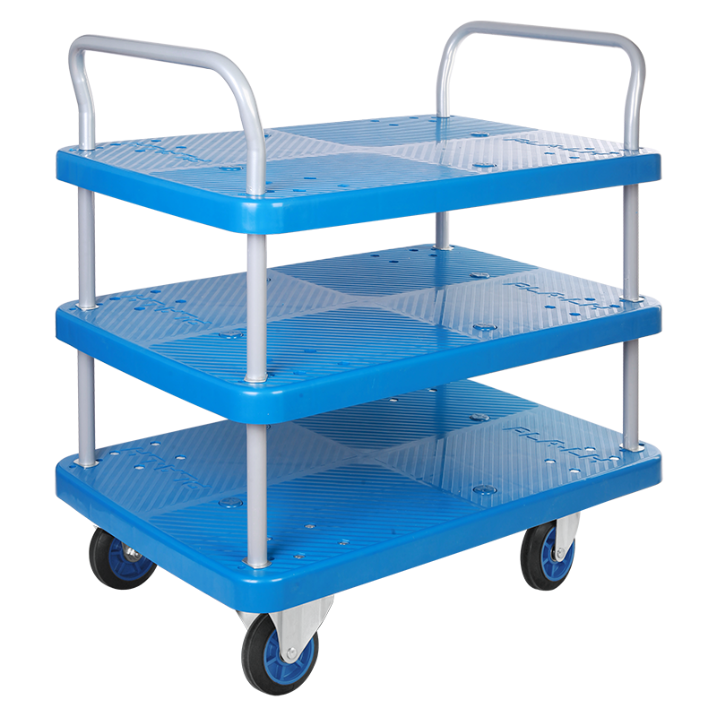 Triple-Layer Plastic Hand Trolley-US300R-T3-D