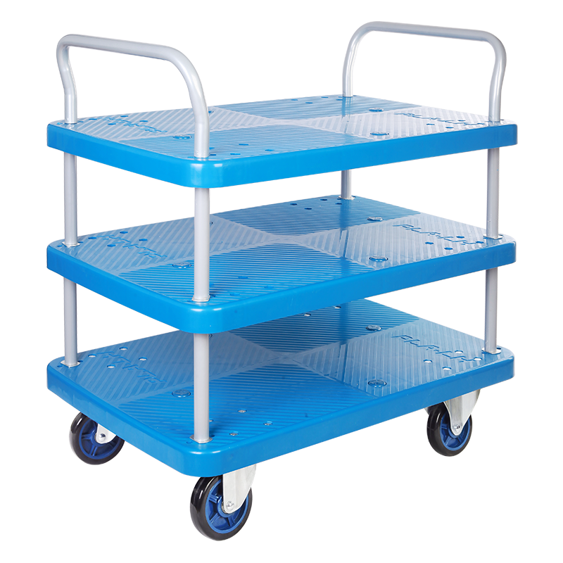 Triple-Layer Plastic Hand Trolley -US300P-T3-D