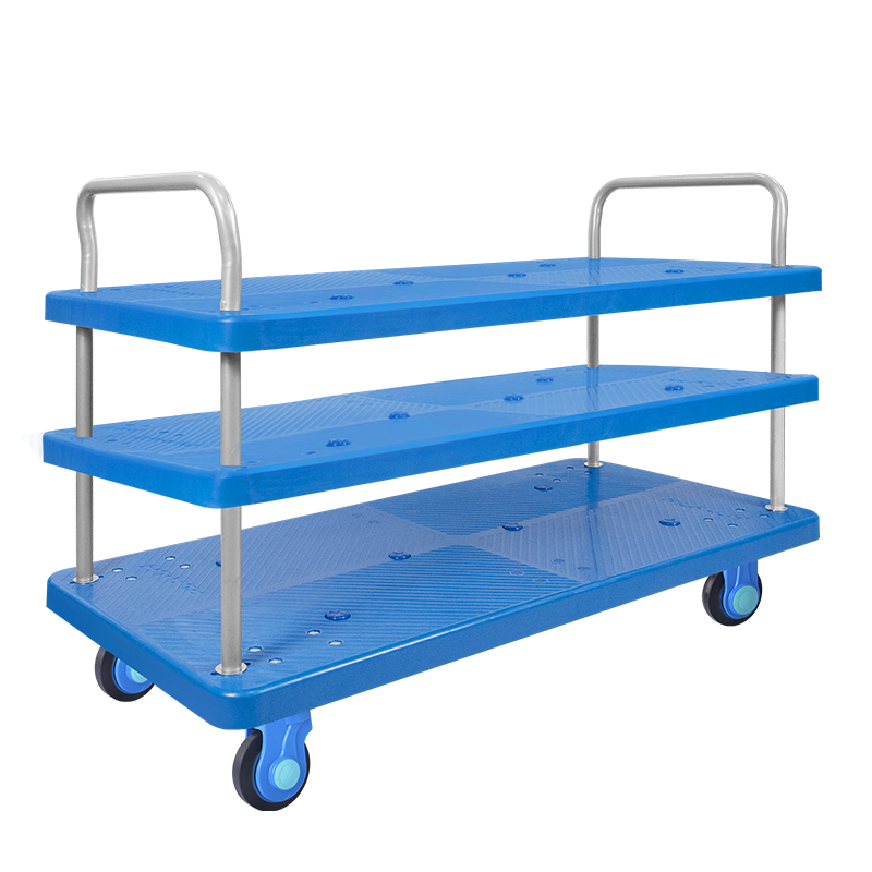 Triple-Layer Plastic Hand Trolley-PLA400-T3-D