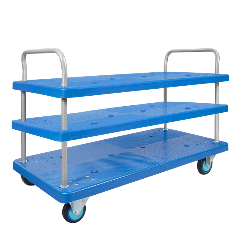 Triple-Layer Plastic Hand Trolley-PLA400Y-T3-D