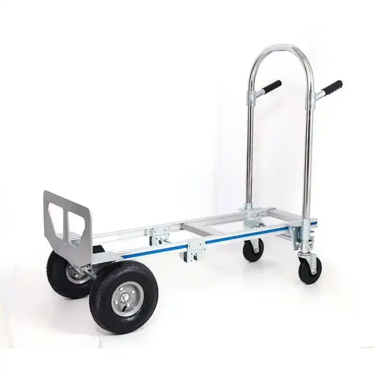 2 IN 1 Heavy Duty Multi-purpose Luggage Hand Cart Aluminum Hand Push Trolley-FHT250A