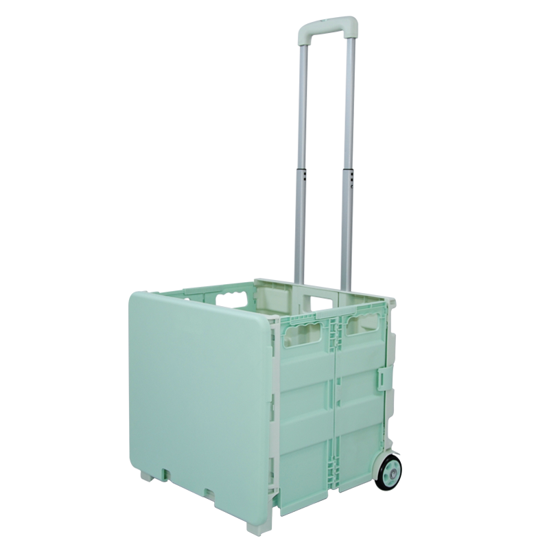 Plastic Portable Shopping Cart Foldable Shopping Trolley for Supermarket and Grocery FST35A-FST35A